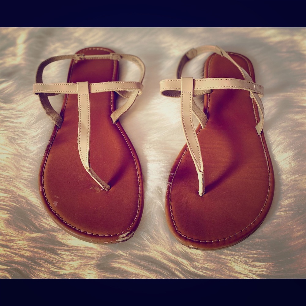 Time and Tru Nude Sandals Size 11